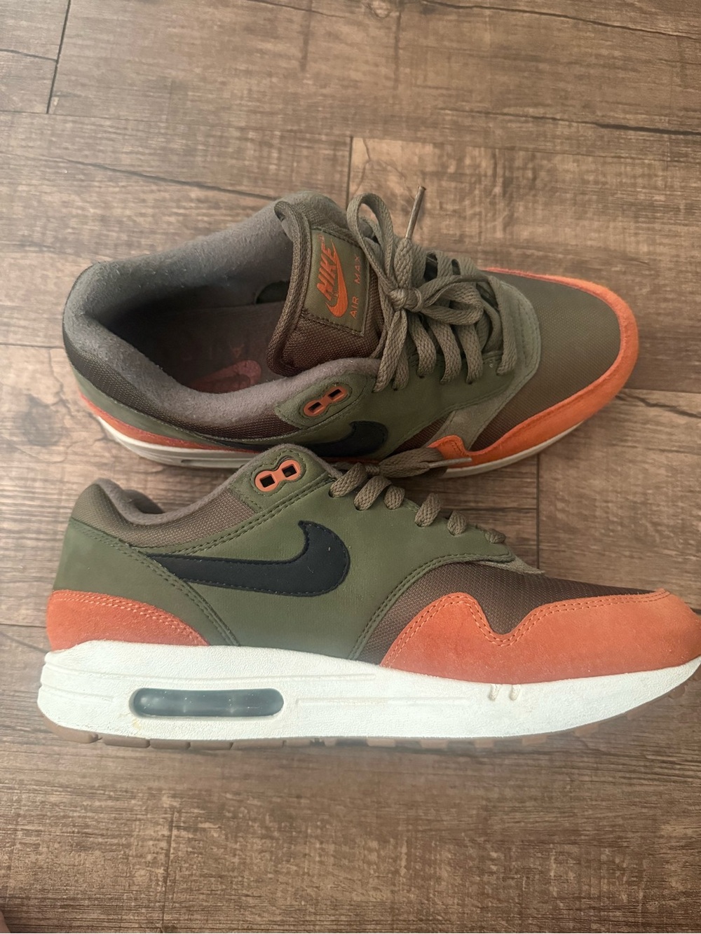 Nike Air Max 1 Olive Canvas Dark Russet-Men’s Size 9